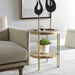 Uttermost 25747 Elise Round Brass Side Table