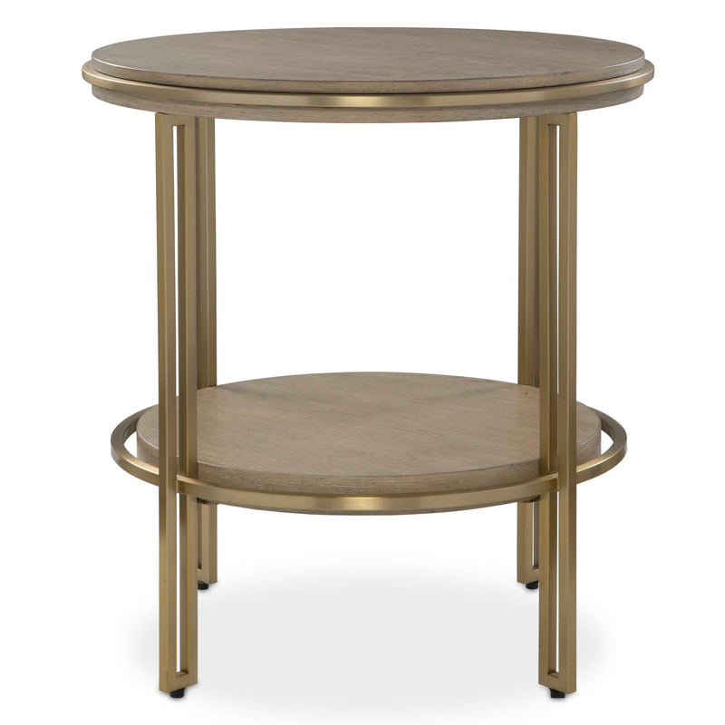 Uttermost 25747 Elise Round Brass Side Table