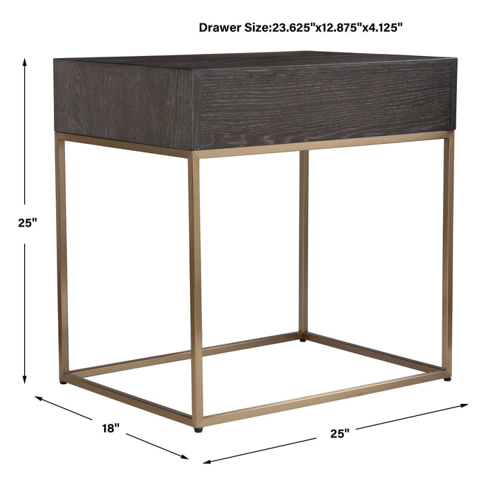Uttermost 24989 Armistead Walnut Side Table