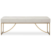 Uttermost 23843 Swale Ivory Leather Bench
