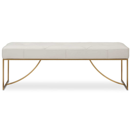 Uttermost 23843 Swale Ivory Leather Bench