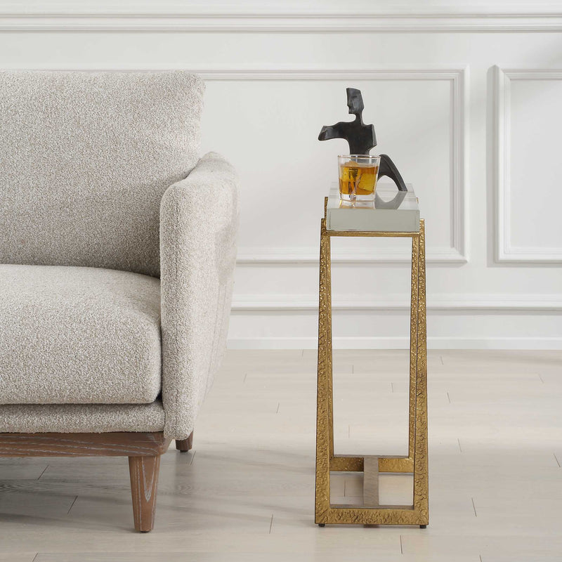 Uttermost 24839 Midas Thick Crystal Accent Table
