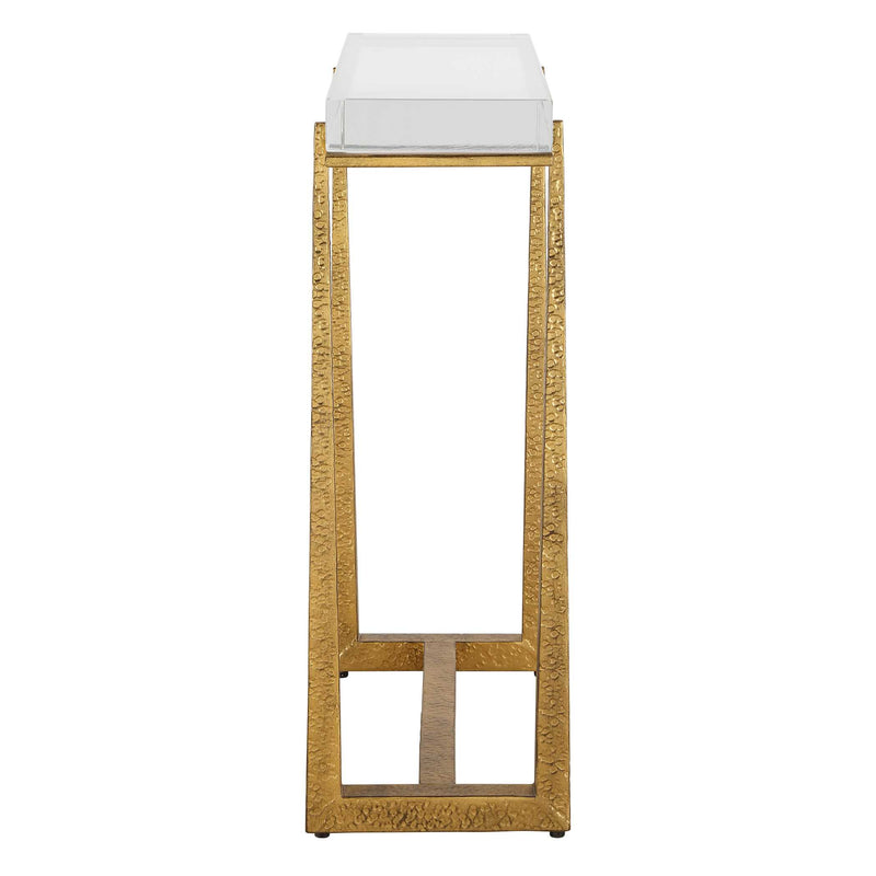 Uttermost 24839 Midas Thick Crystal Accent Table