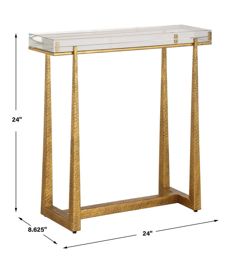 Uttermost 24839 Midas Thick Crystal Accent Table
