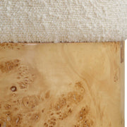 Uttermost 23855 Swirls Poplar Ivory Ottoman