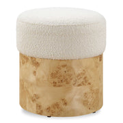 Uttermost 23855 Swirls Poplar Ivory Ottoman