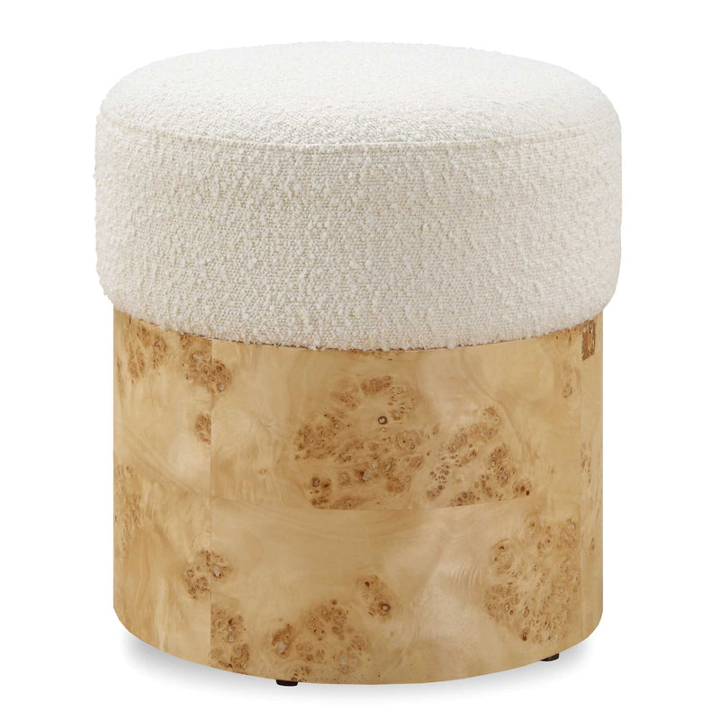 Uttermost 23855 Swirls Poplar Ivory Ottoman