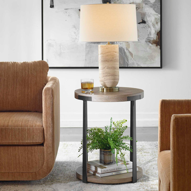 Uttermost 50003 Palisade Natural Round Side Table