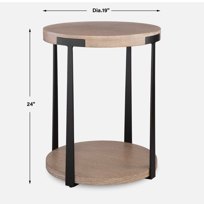 Uttermost 50003 Palisade Natural Round Side Table