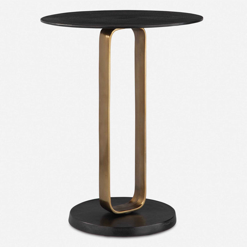 Uttermost 50005 Aperture Brass Accent Table
