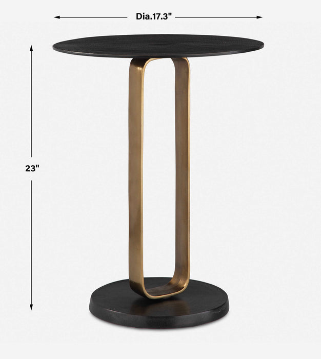 Uttermost 50005 Aperture Brass Accent Table