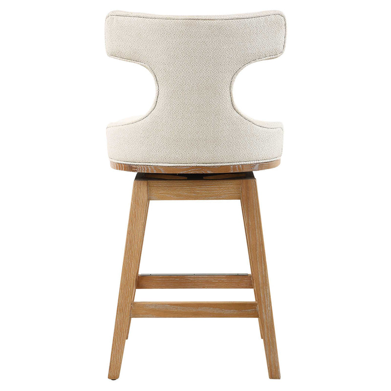 Uttermost 23871 Klismos Off-White Fabric Counter Stool