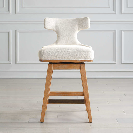Uttermost 23871 Klismos Off-White Fabric Counter Stool