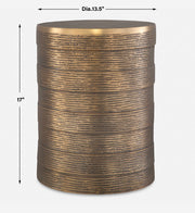 Uttermost 50015 Odin Antique Brass Accent Table