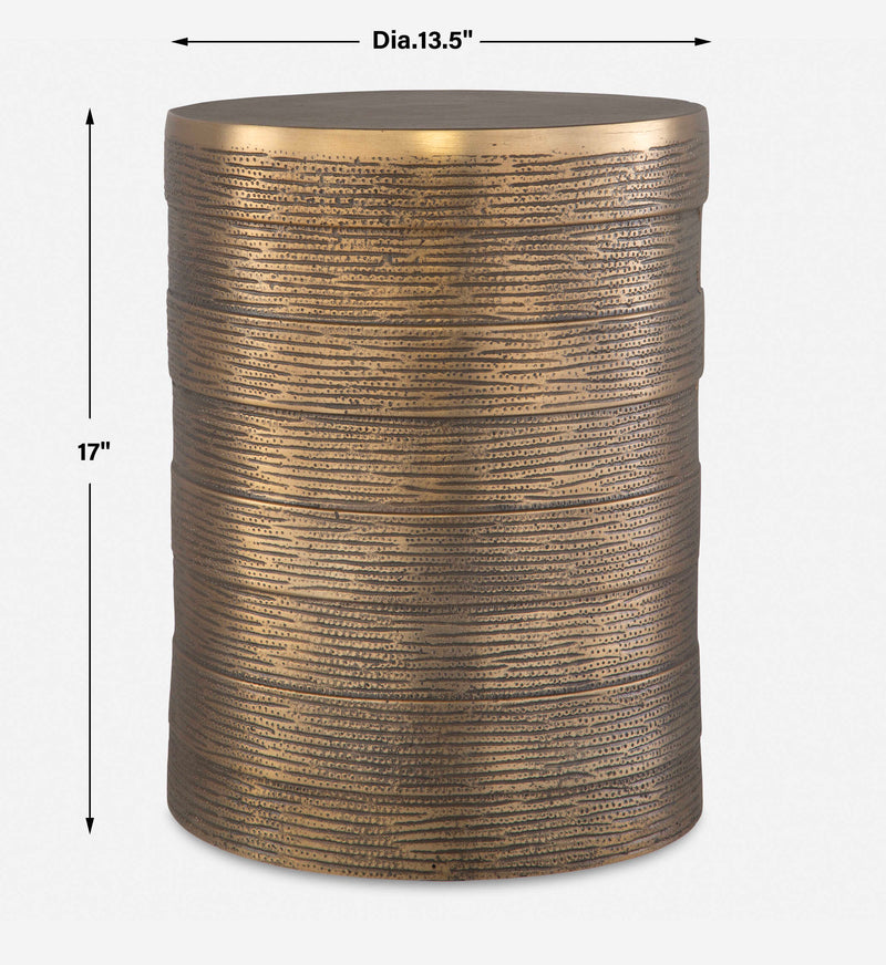 Uttermost 50015 Odin Antique Brass Accent Table