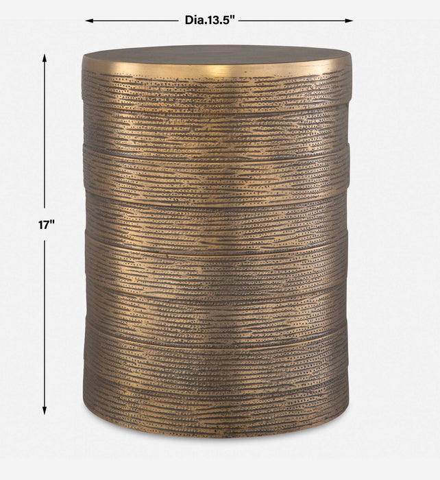 Uttermost 50015 Odin Antique Brass Accent Table