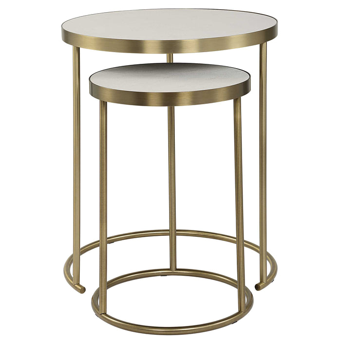 Uttermost 50007 Aragon White Nesting Tables Set/2