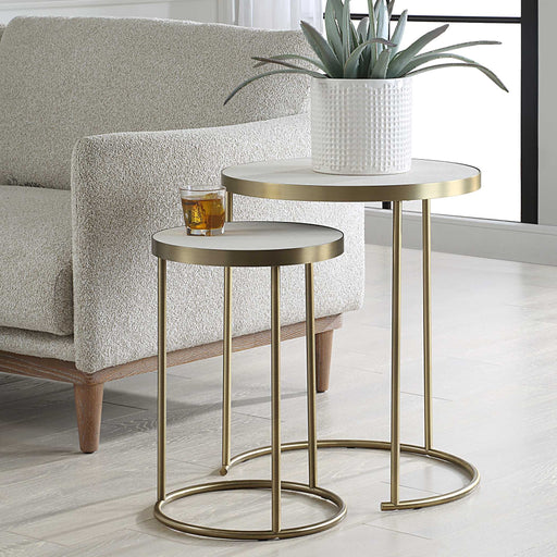 Uttermost 50007 Aragon White Nesting Tables Set/2