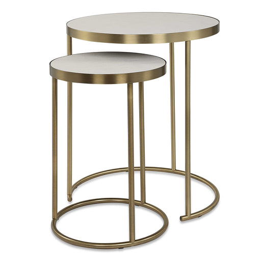 Uttermost 50007 Aragon White Nesting Tables Set/2