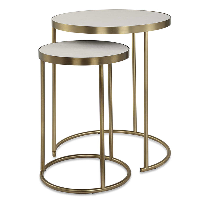 Uttermost 50007 Aragon White Nesting Tables Set/2