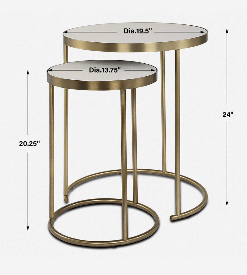 Uttermost 50007 Aragon White Nesting Tables Set/2