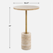 Uttermost 50060 Malya Travertine Accent Table