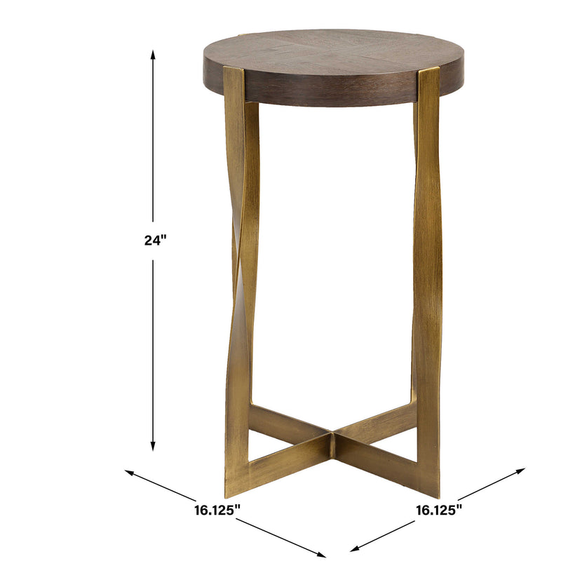 Uttermost 50061 Drew Brass Accent Table