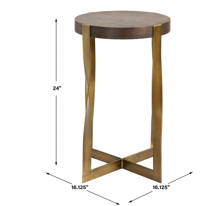 Uttermost 50061 Drew Brass Accent Table