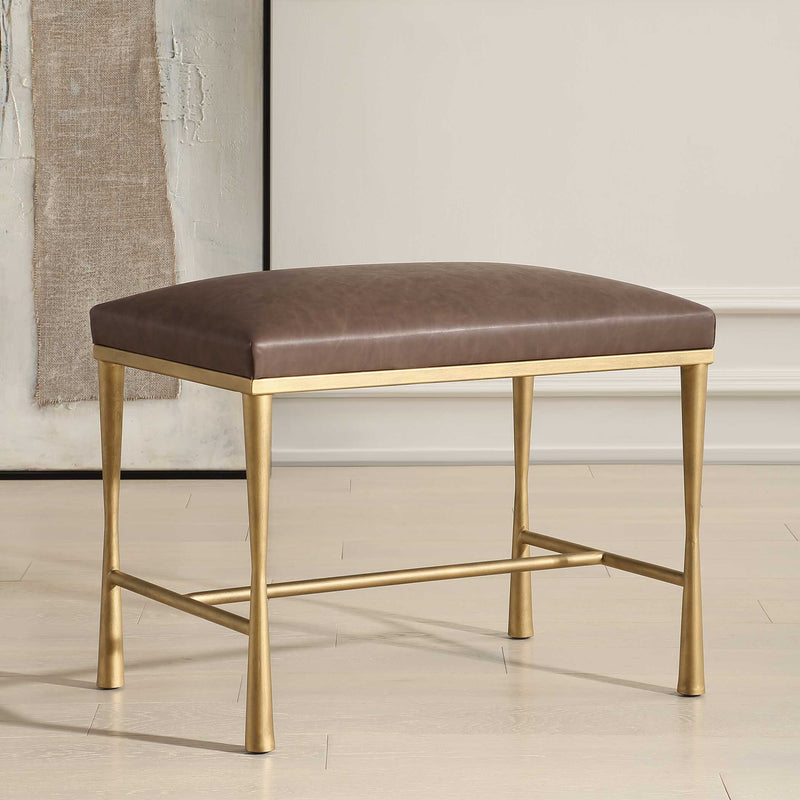 Uttermost 23893 Reform Gold Small Bench