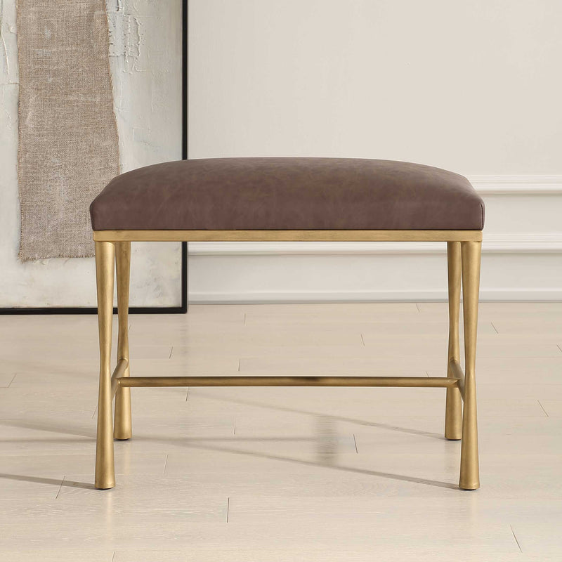 Uttermost 23893 Reform Gold Small Bench