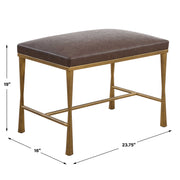 Uttermost 23893 Reform Gold Small Bench