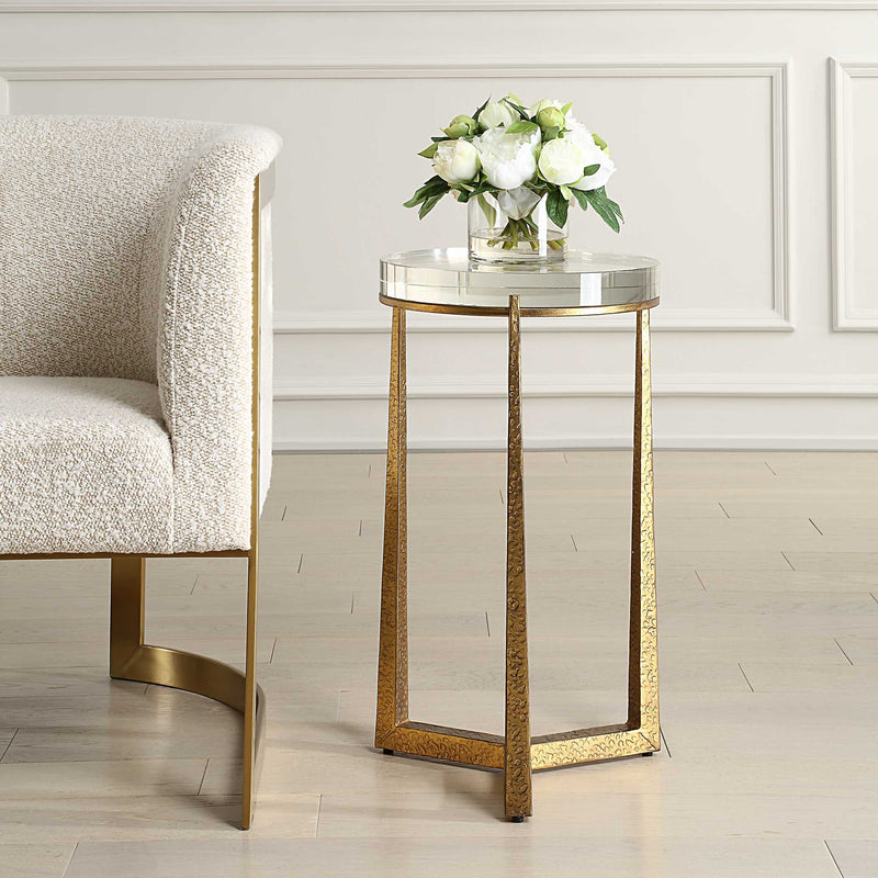 Uttermost 50091 Midas Antique Gold Accent Table