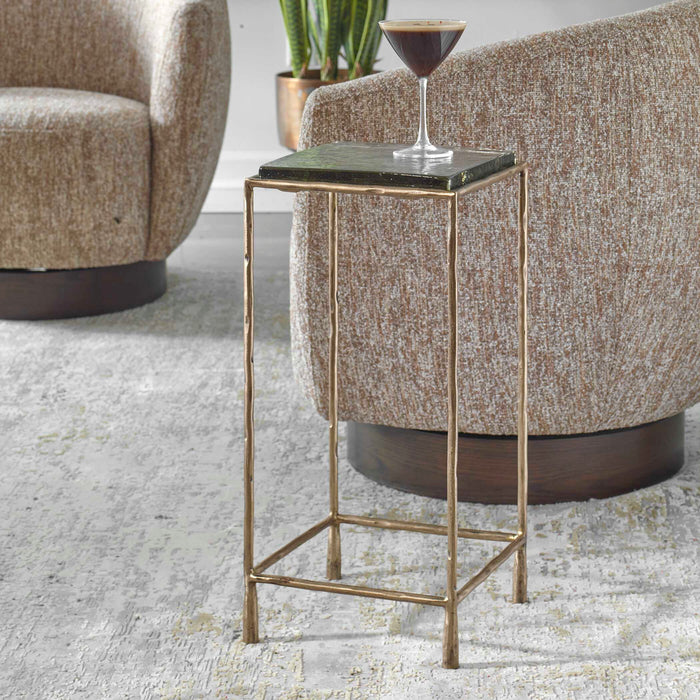 Uttermost 50089 Ovard Antiqued Gold Accent Table