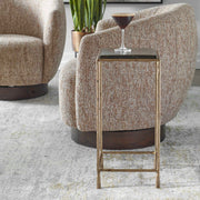 Uttermost 50089 Ovard Antiqued Gold Accent Table