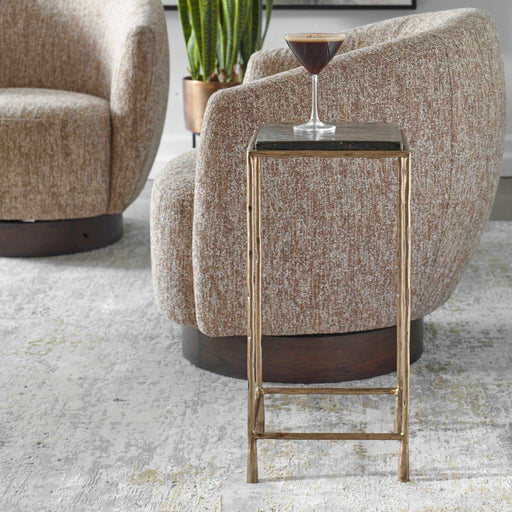 Uttermost 50089 Ovard Antiqued Gold Accent Table