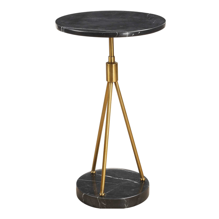 Uttermost 50066 Rosston Black Marble Accent Table