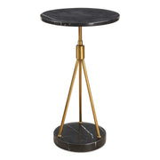 Uttermost 50066 Rosston Black Marble Accent Table