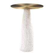 Uttermost 50092 Hollen White Stone Accent Table