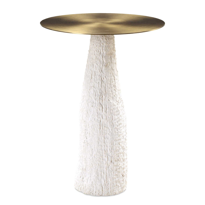Uttermost 50092 Hollen White Stone Accent Table