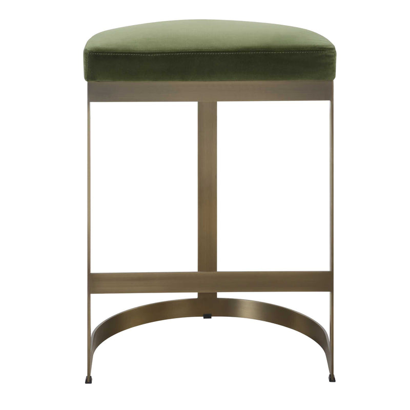 Uttermost 23869 Ivanna Brass Moss Counter Stool