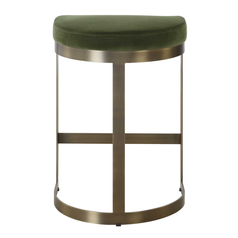 Uttermost 23869 Ivanna Brass Moss Counter Stool
