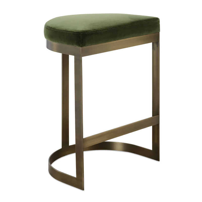 Uttermost 23869 Ivanna Brass Moss Counter Stool