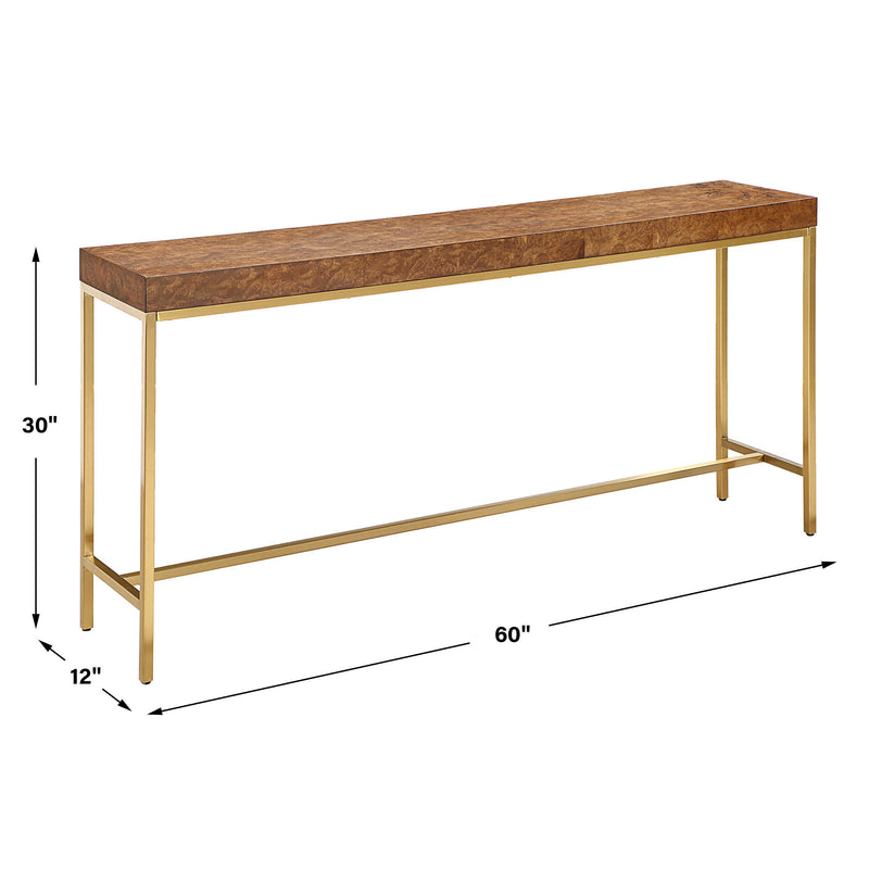 Uttermost 50082 Moran Burl Console Table
