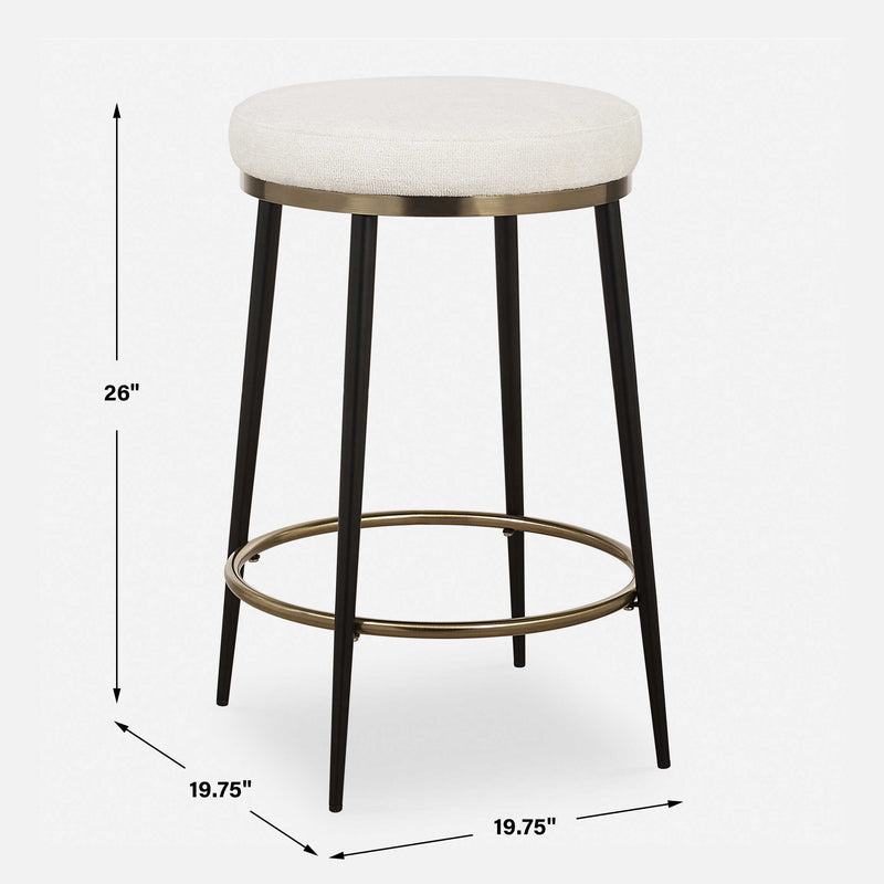 Uttermost 23897 Ensemble Cream Counter Stool
