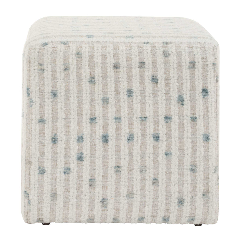 Uttermost 23914 Joie White Chenille Ottoman