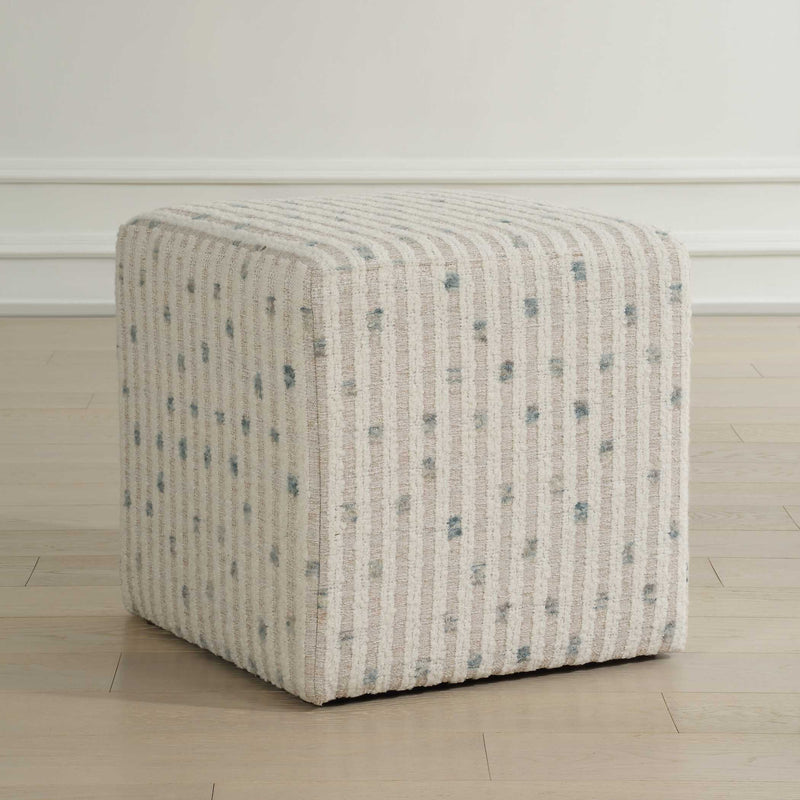 Uttermost 23914 Joie White Chenille Ottoman