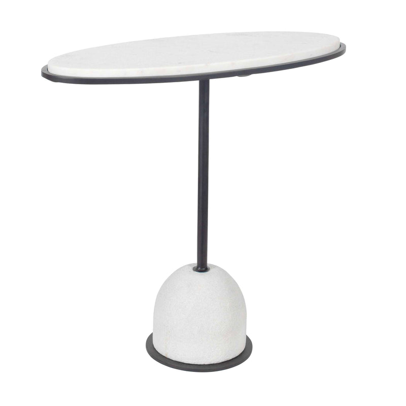 Uttermost 50135 Morro White Marble Side Table