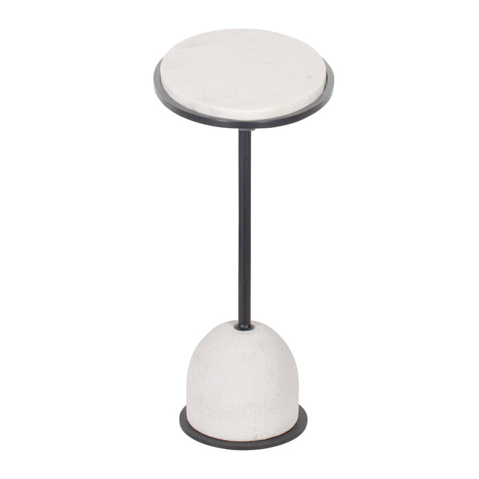 Uttermost 50135 Morro White Marble Side Table