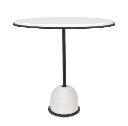 Uttermost 50135 Morro White Marble Side Table