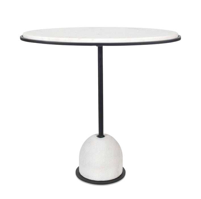 Uttermost 50135 Morro White Marble Side Table